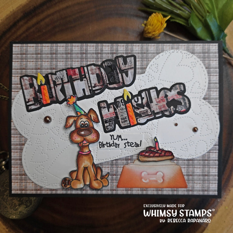 6x6 Paper Pack - Grungy Numbers - Whimsy Stamps