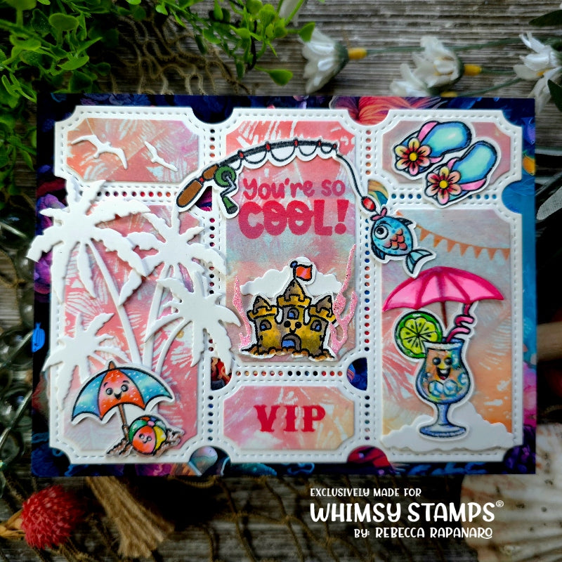 Summer Beach Icons Clear Stamps - Whimsy Stamps