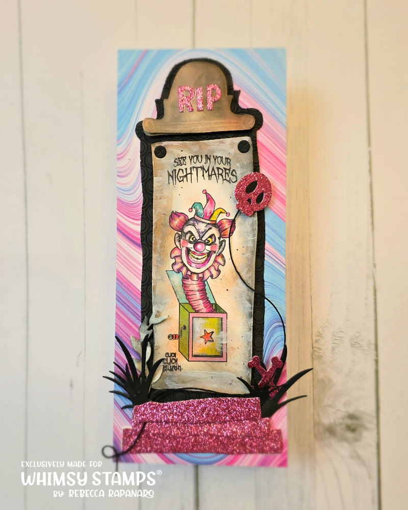 Slimline Decrepit Grave Die Set - Whimsy Stamps