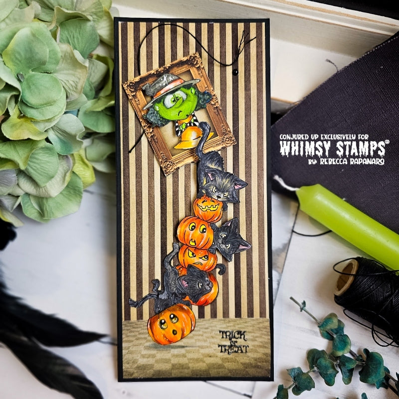 **NEW Cat-O-Lanterns Clear Stamps - Whimsy Stamps