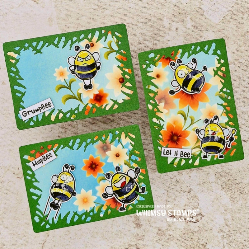 Bizzy Bees 2 Clear Stamps - Whimsy Stamps