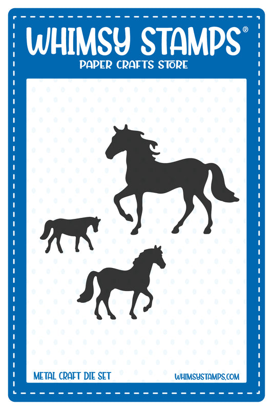 Roaming Horses Die Set - Whimsy Stamps
