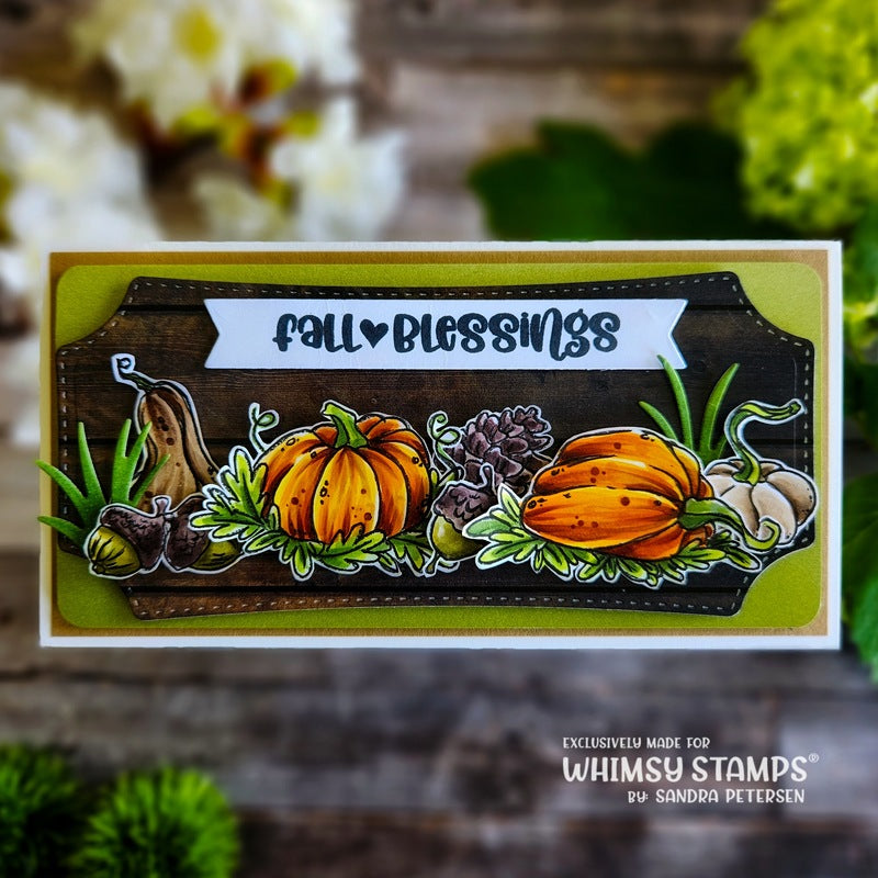 Gourds and Pumpkins Clear Stamps - Whimsy Stamps