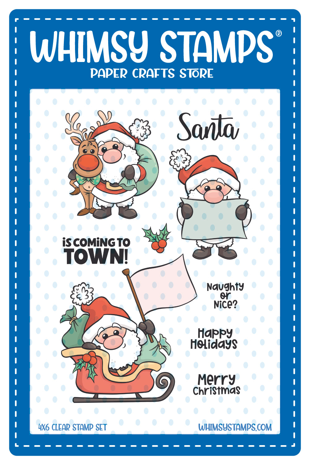 *NEW Santa Comes to Town Clear Stamps