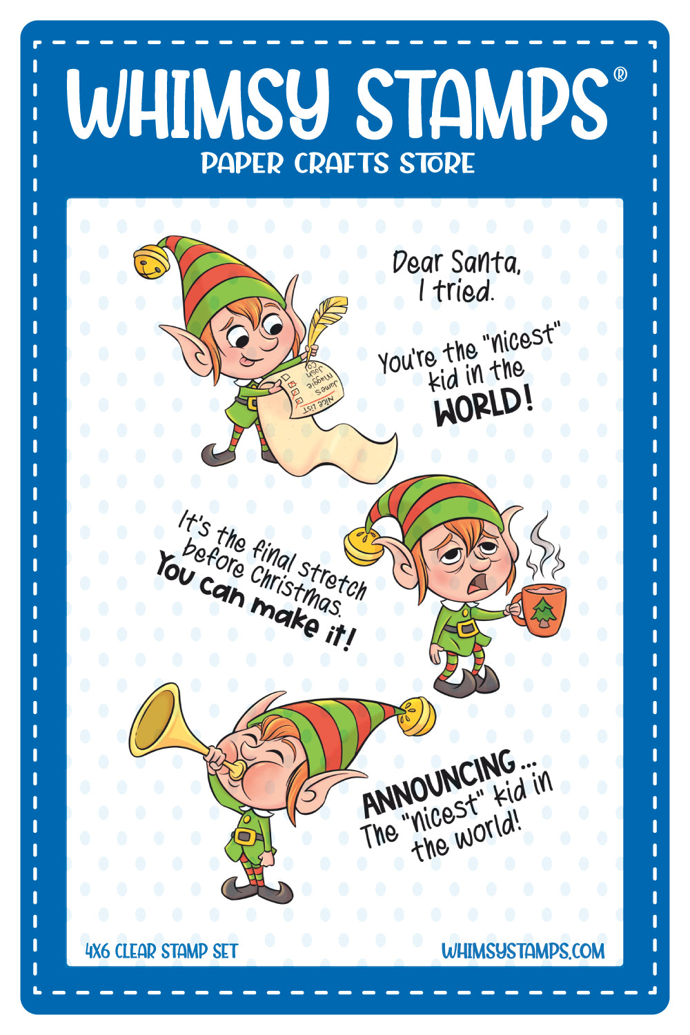 Santa's Elves Clear Stamps - Whimsy Stamps