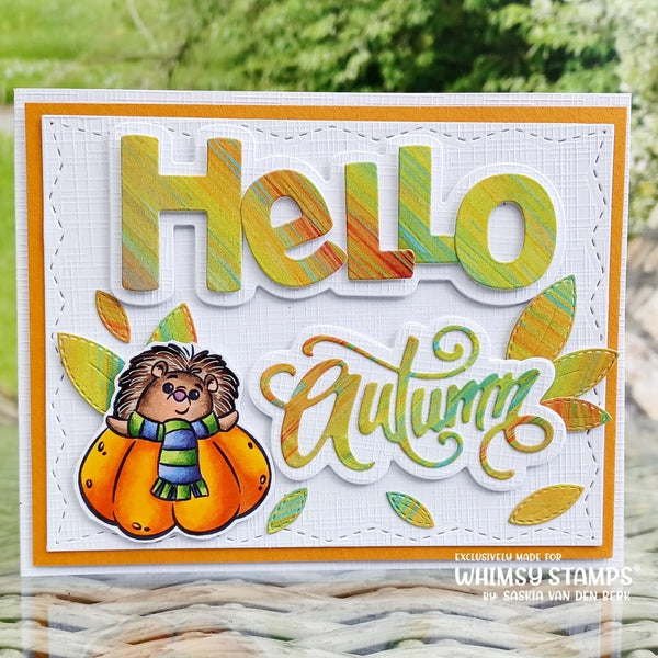 **NEW Fall Hedgehogs Clear Stamps - Whimsy Stamps