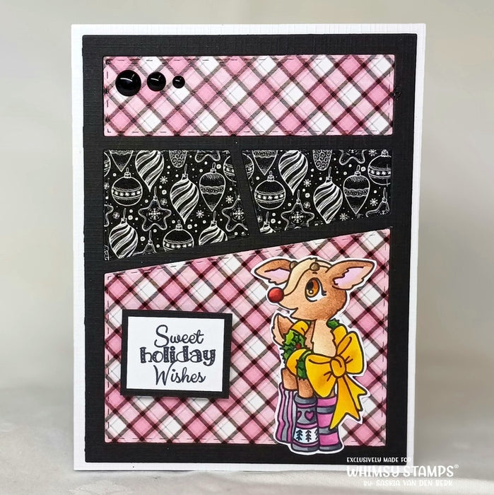 6x6 Paper Pack - Pink Plaids - Whimsy Stamps