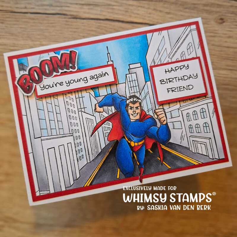 City Street Background Rubber Cling Stamp