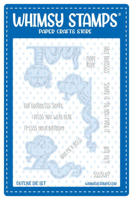 **NEW Sassy Snakes Outlines Die Set - Whimsy Stamps