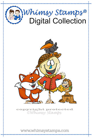 Scarecrow Building - Digital Stamp - Whimsy Stamps