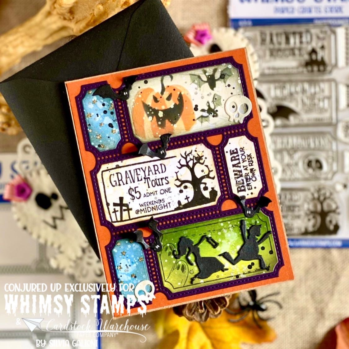 Terrific Halloween Tickets Clear Stamps - Whimsy Stamps