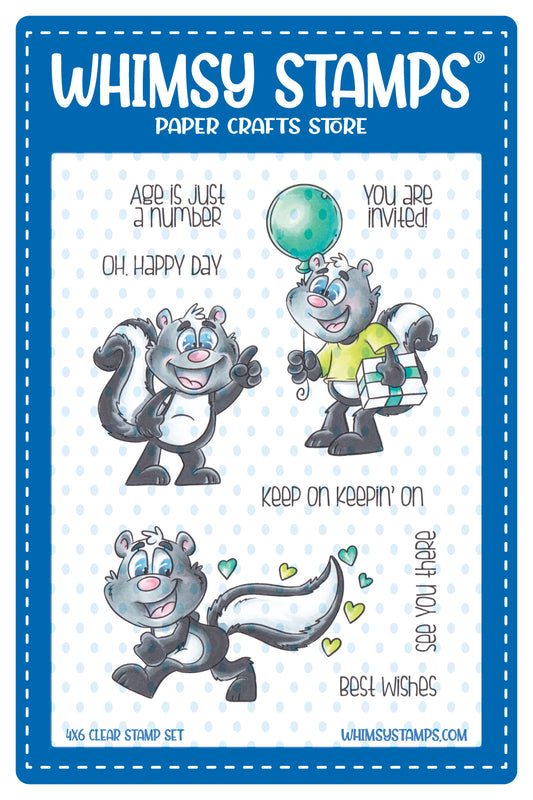 Skunks Happy Day Clear Stamps