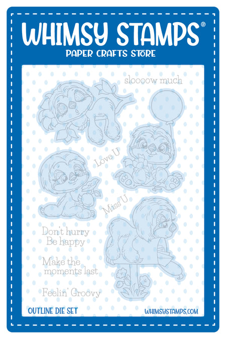 **NEW Sloth Moments Outlines Die Set - Whimsy Stamps
