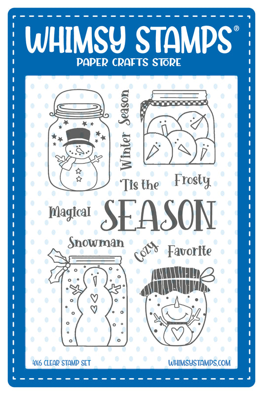 **NEW Snowman Jars Clear Stamps