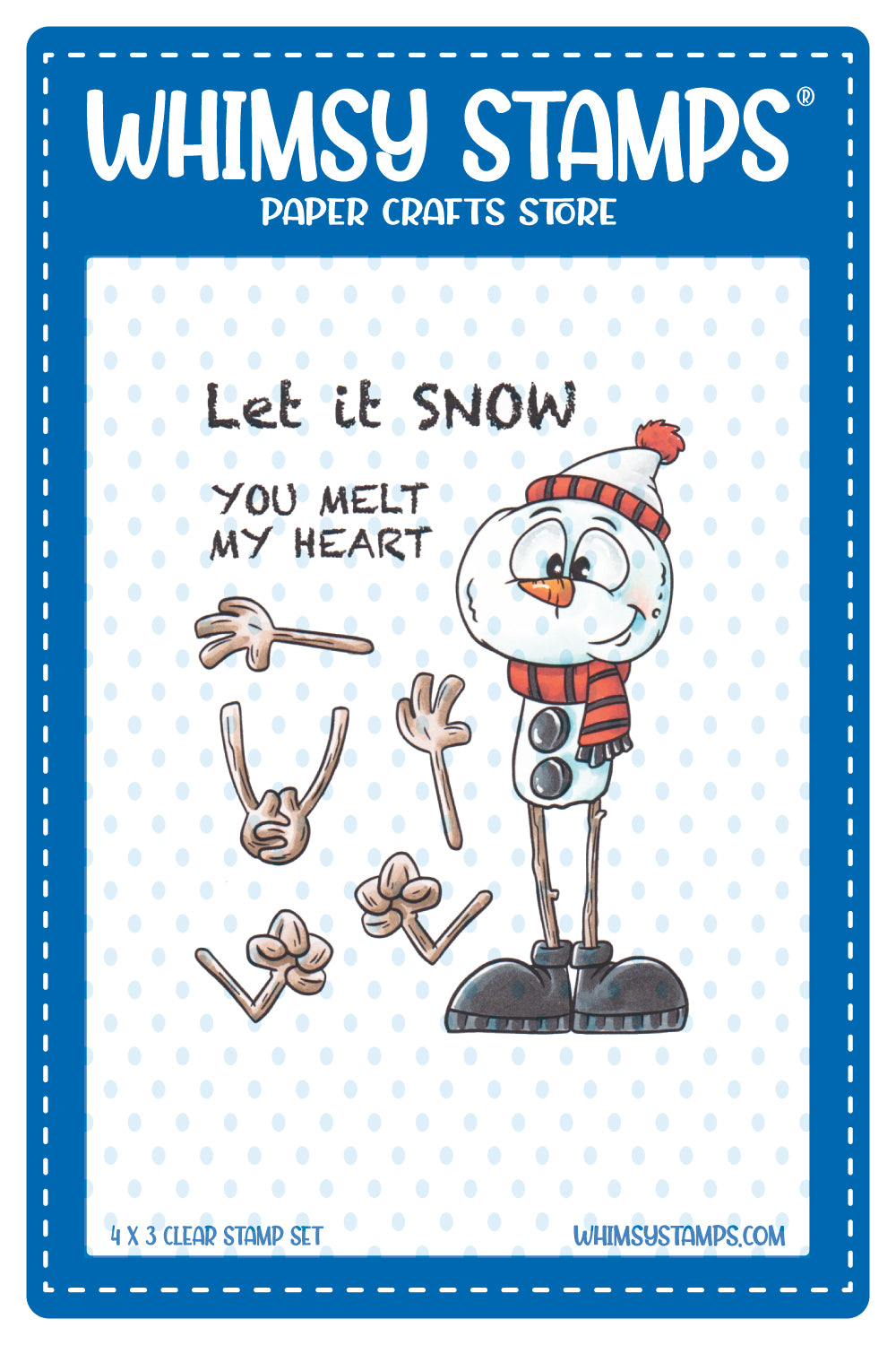 **NEW Snowman Clear Stamps - Whimsy Stamps