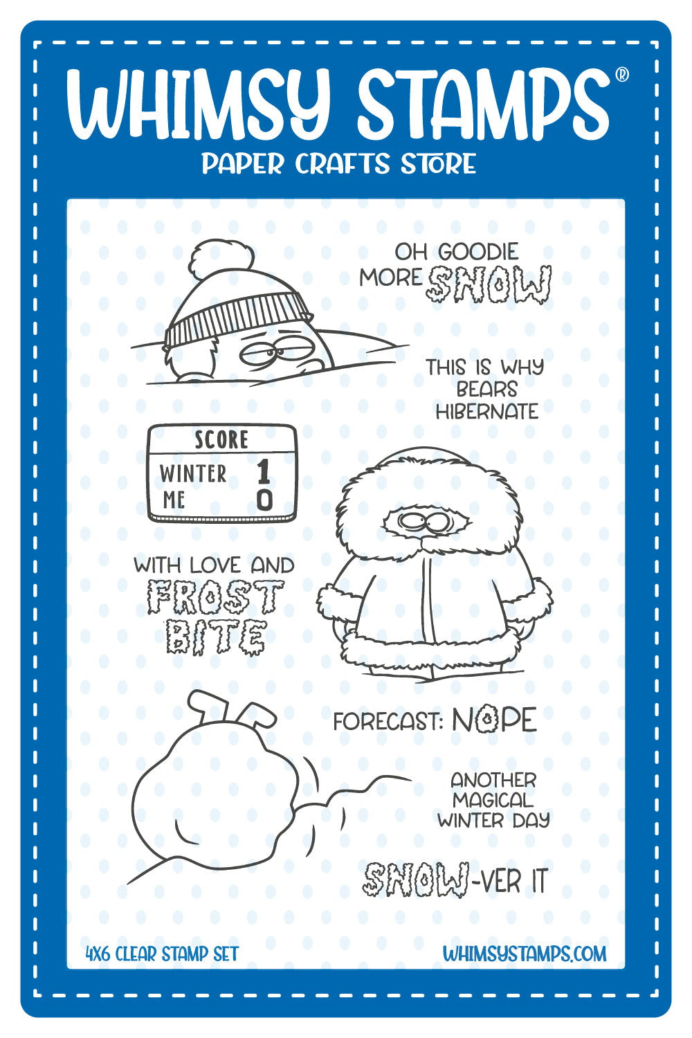 *NEW Snowver It Clear Stamps - Whimsy Stamps