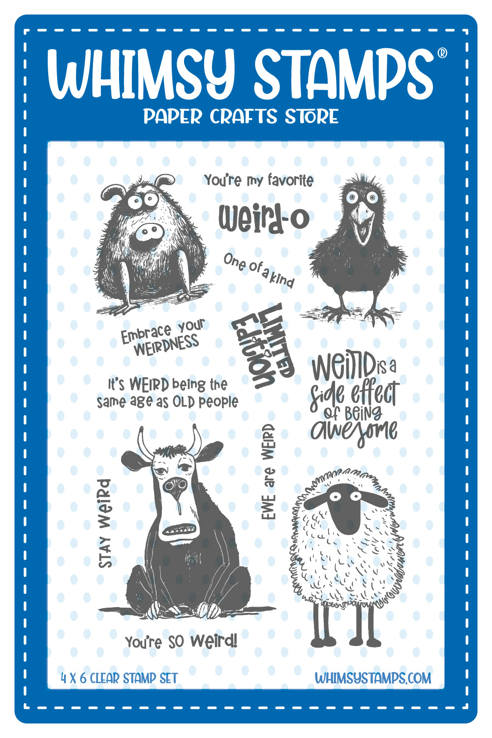 **NEW So Weird Clear Stamps - Whimsy Stamps