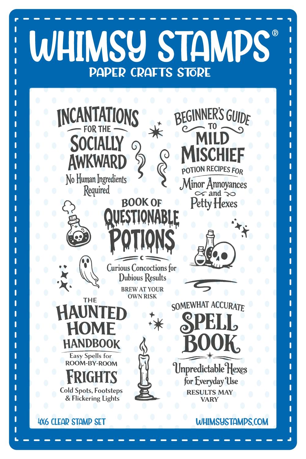 Spell Book Potions Clear Stamps - Whimsy Stamps