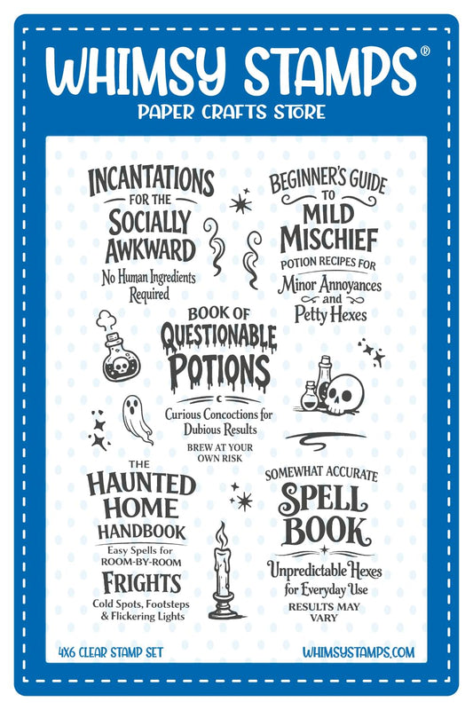 Spell Book Potions Clear Stamps - Whimsy Stamps
