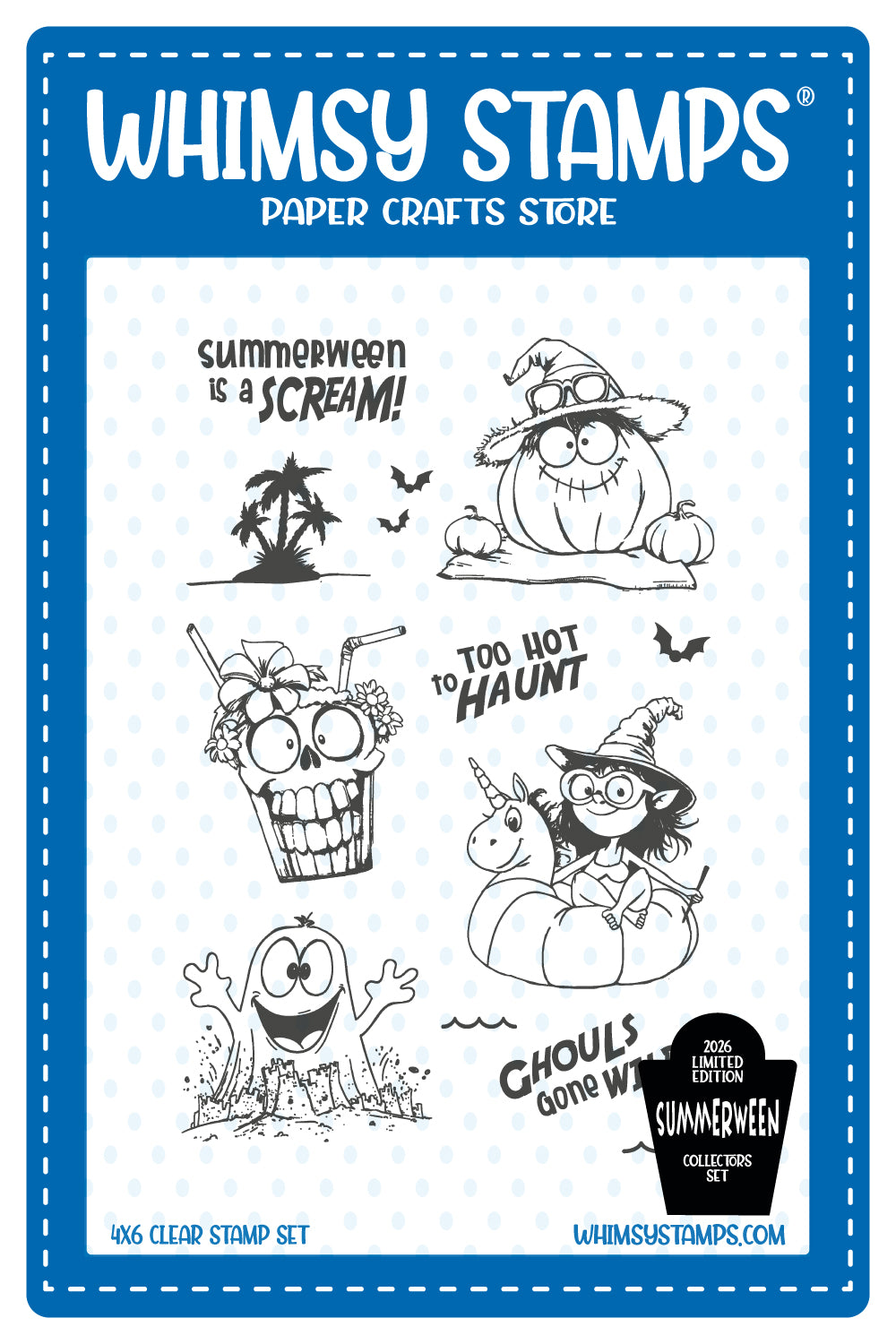Summerween Scream Clear Stamps - Whimsy Stamps