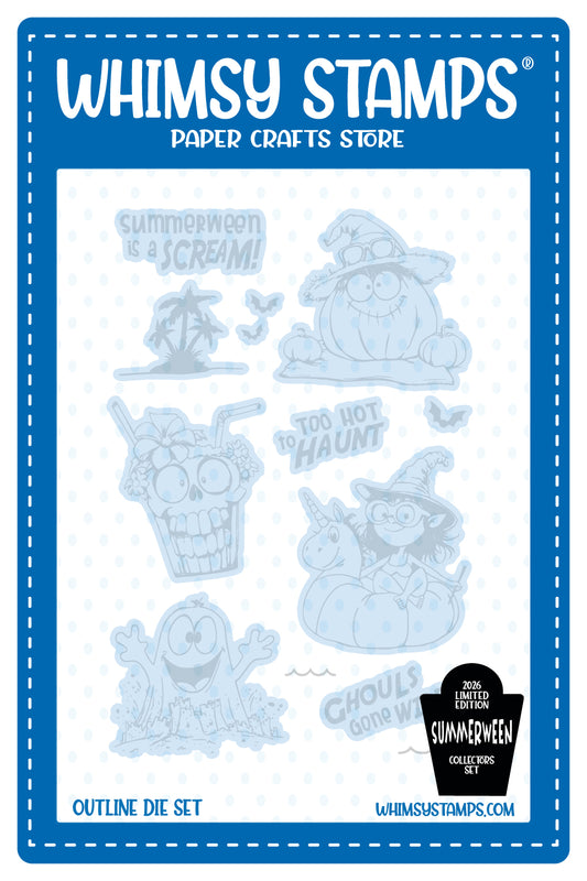 Summerween Scream Outline Die Set - Whimsy Stamps