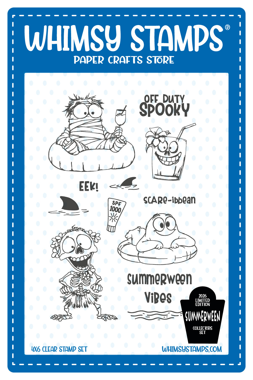 Summerween Vibes Clear Stamps - Whimsy Stamps