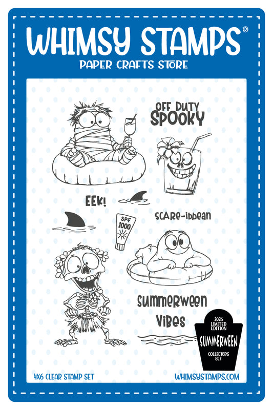 Summerween Vibes Clear Stamps - Whimsy Stamps