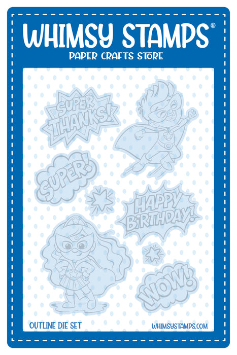 **NEW Super Kids Outlines Die Set - Whimsy Stamps