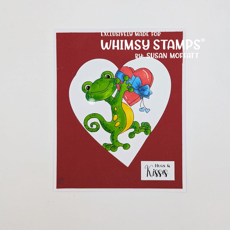 Gecko Love - Digital Stamp - Whimsy Stamps