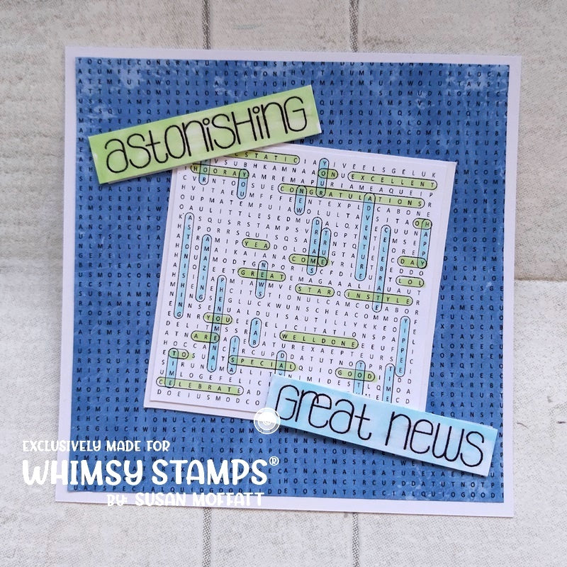 Word Search Congratulations - Digital Stamp - Whimsy Stamps