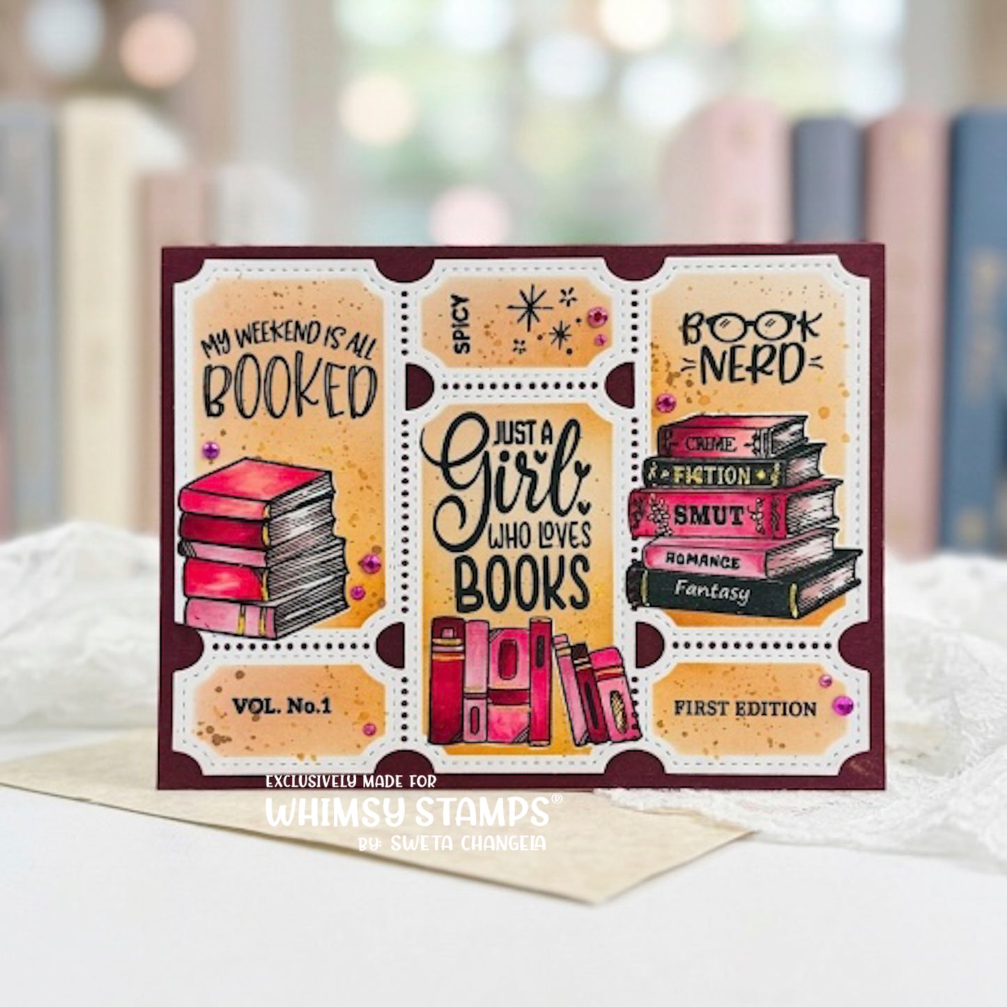 Book Nerd Clear Stamps - Whimsy Stamps