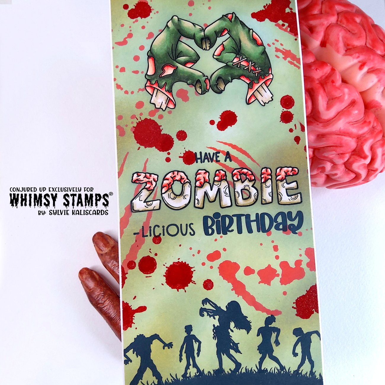 Zombie-Licious Clear Stamps - Whimsy Stamps