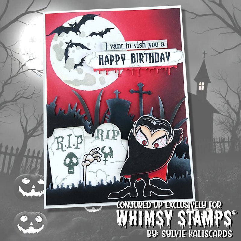 Dracula I Compel You Clear Stamps - Whimsy Stamps