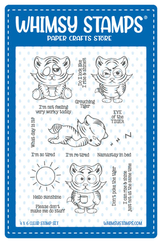 **NEW Tabby Tigers Too Clear Stamps - Whimsy Stamps