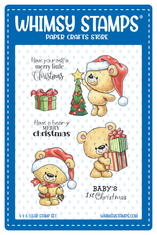 **NEW Teddy Bear Christmas Eve Clear Stamps - Whimsy Stamps