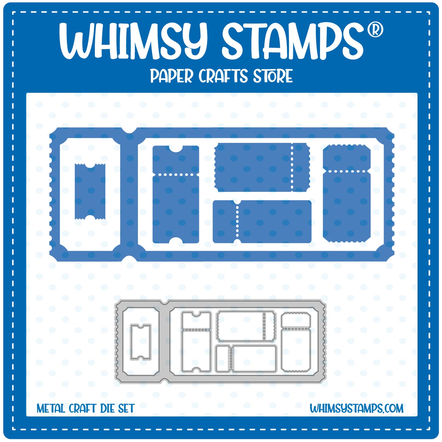 *NEW Terrific Slim Tickets Windows Die Set - Whimsy Stamps