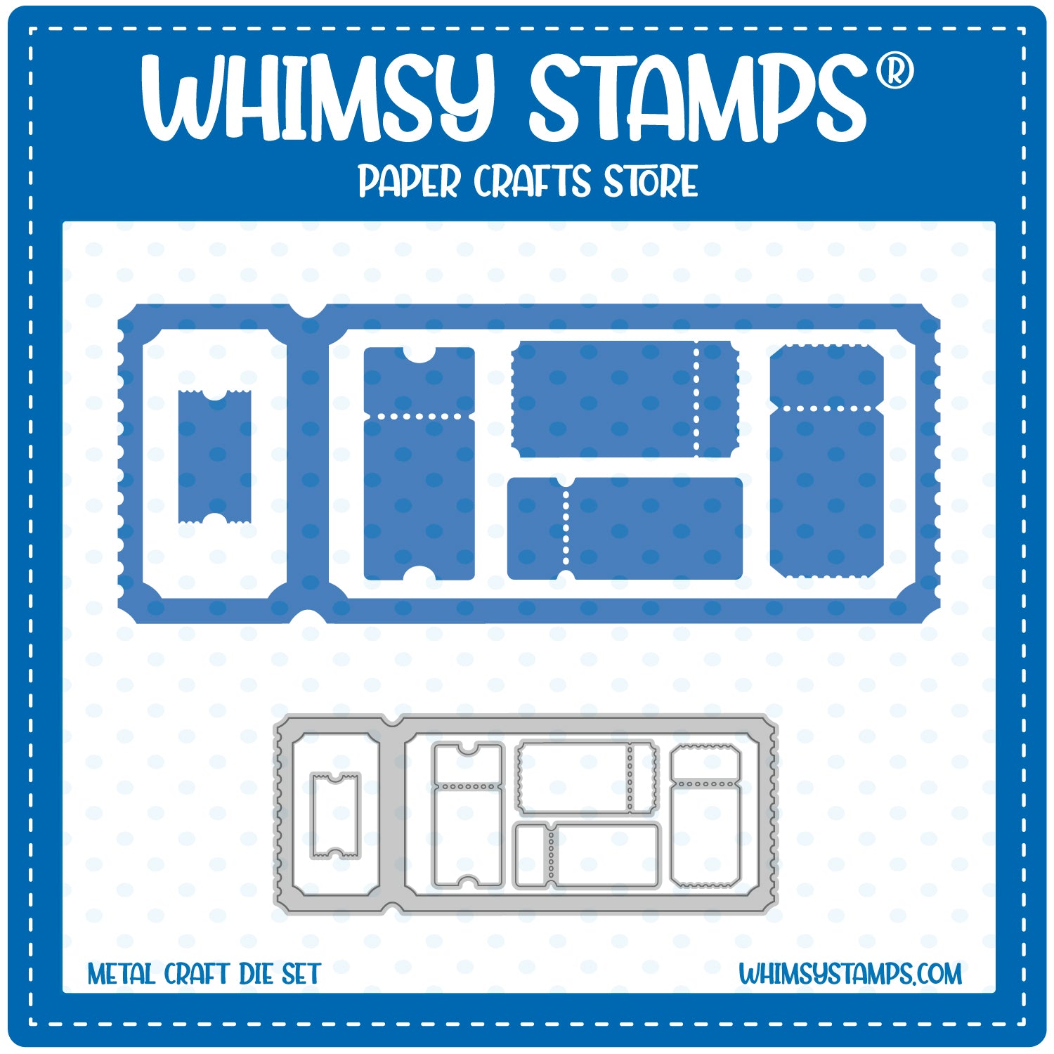 *NEW Terrific Slim Tickets Windows Die Set - Whimsy Stamps