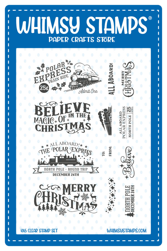 *NEW Terrific Tickets Believe Clear Stamps - Whimsy Stamps