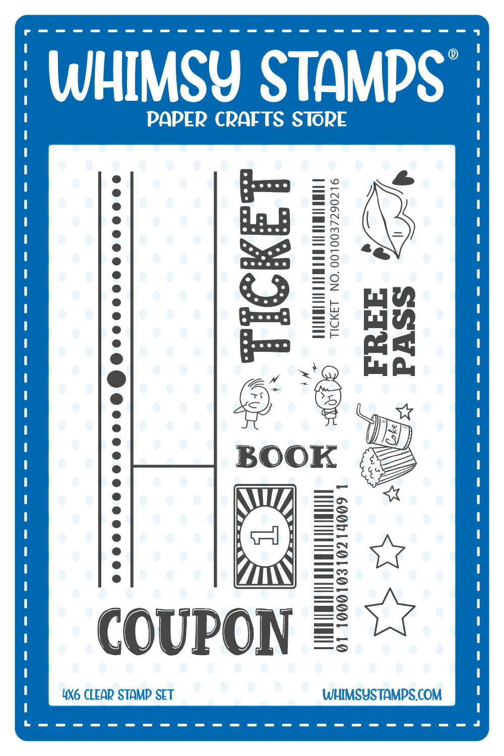 *NEW Ticket Coupons: Elements Clear Stamps - Whimsy Stamps