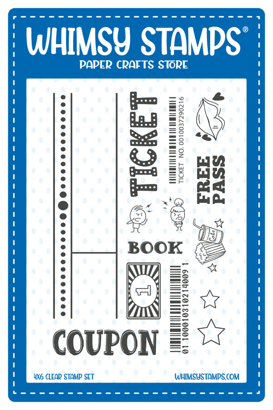 *NEW Ticket Coupons: Elements Clear Stamps - Whimsy Stamps