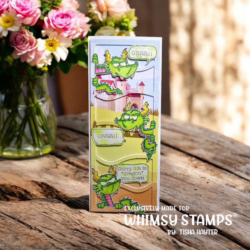 Grumpy Dragons Clear Stamps - Whimsy Stamps