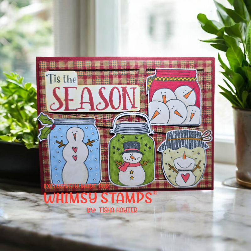 **NEW Snowman Jars Clear Stamps