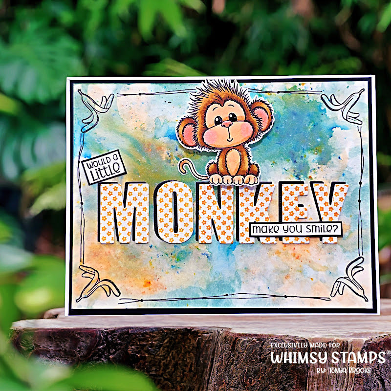 Adorable Monkeys Clear Stamps - Whimsy Stamps