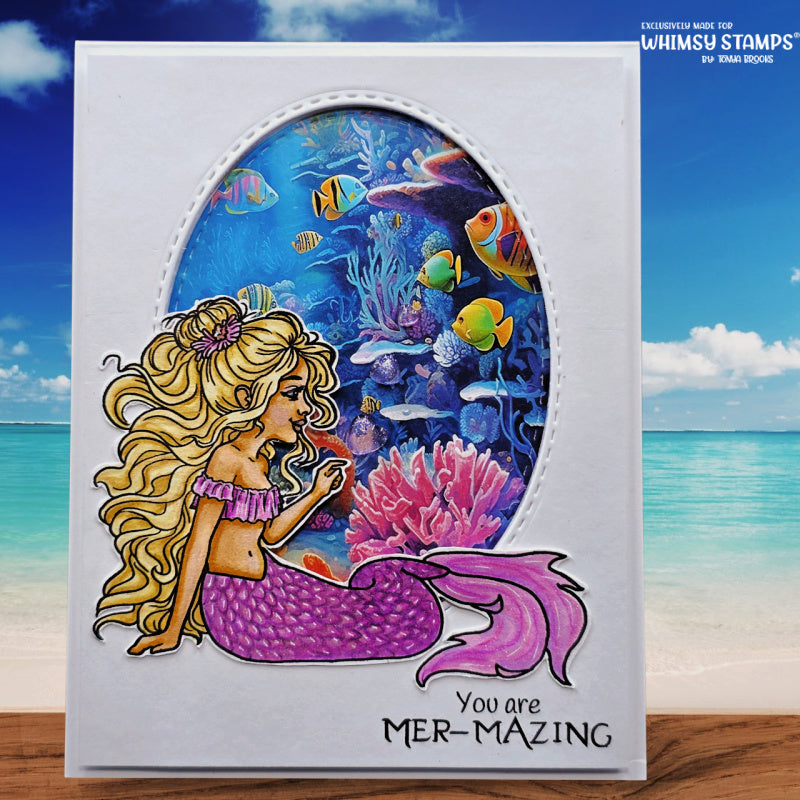 Mermaid Whispers Clear Stamps - Whimsy Stamps