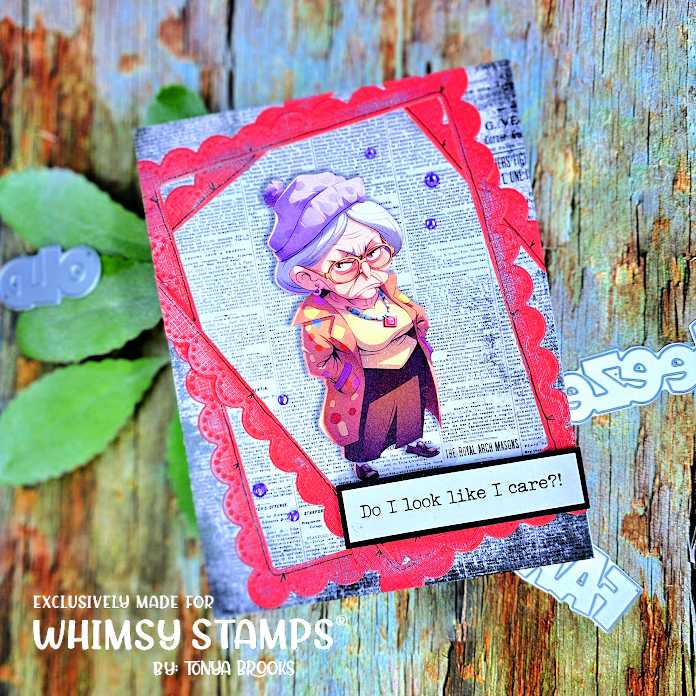 **NEW Quick Card Fronts - Old Fart Grandma - Whimsy Stamps