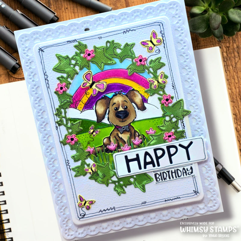 *NEW Rainbow Landscape Layering Stencil - Whimsy Stamps