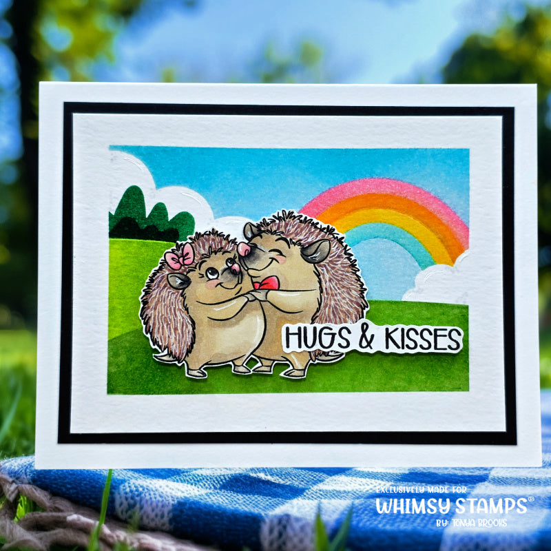 *NEW Rainbow Landscape Layering Stencil - Whimsy Stamps