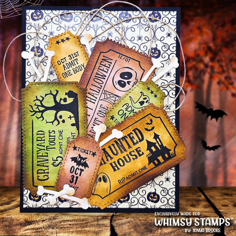 *NEW Terrific Halloween Tickets Clear Stamps - Whimsy Stamps