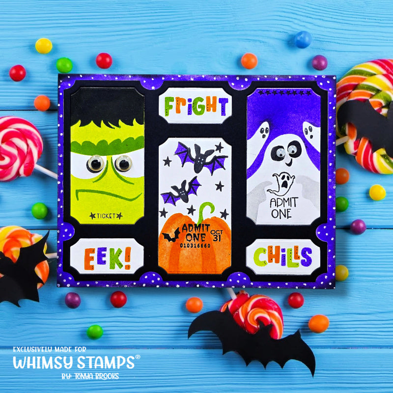 *NEW Terrific Tickets Halloween Layering Stencil - Whimsy Stamps
