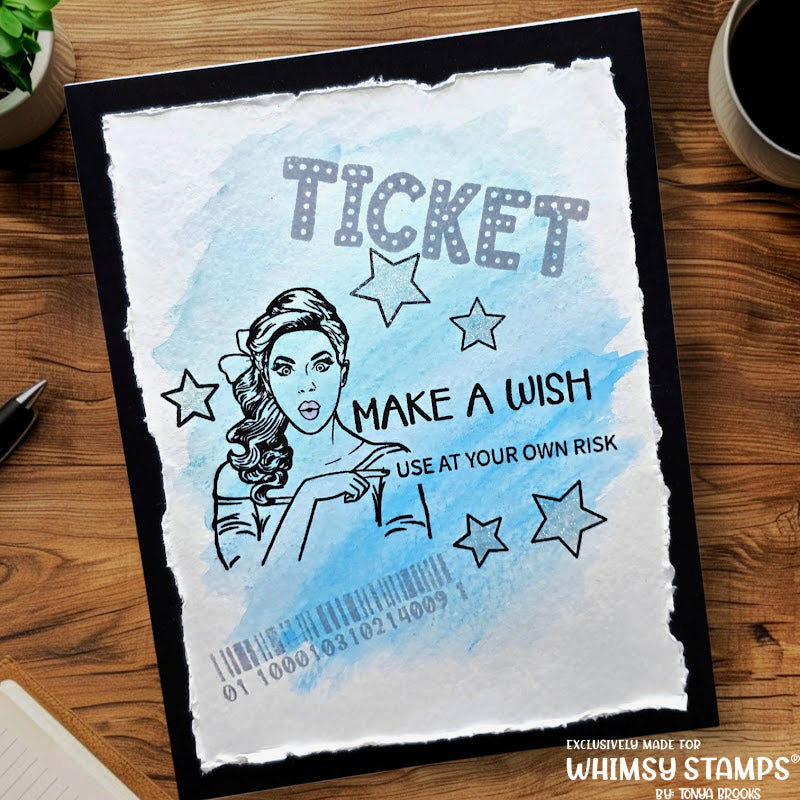 *NEW Ticket Coupons: Sentiments Clear Stamps - Whimsy Stamps